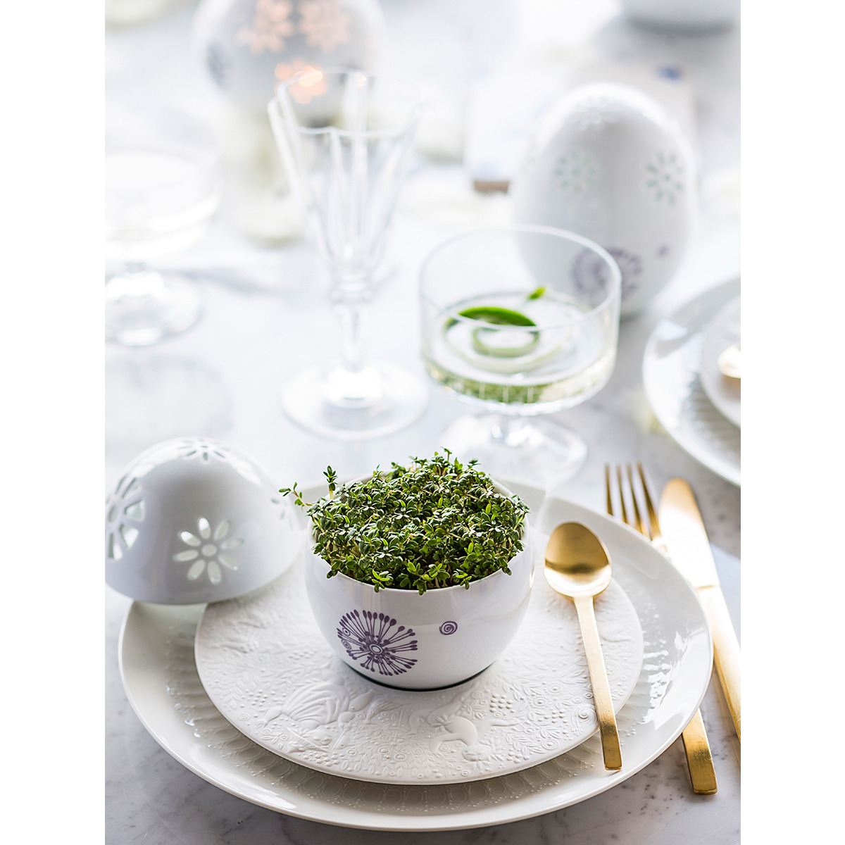 Easter Bonbonniere hvid 9,3 cm*