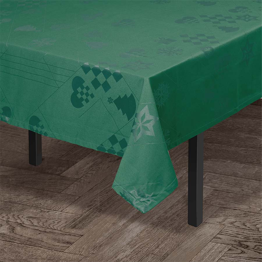 Natale Damaskdug grøn 150x270 cm