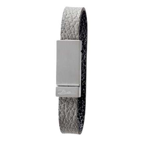 BITZ Servietringe 17 cm 4 stk. Grå/Sort*