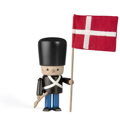Garder med flag og gevær - mørk vagtuniform
