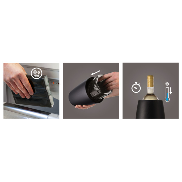 Active Wine Cooler Elegant Vacuvin, Black