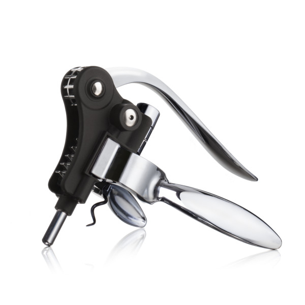 Lever Corkscrew Horisontal Vacuvin, Vinåbner Black