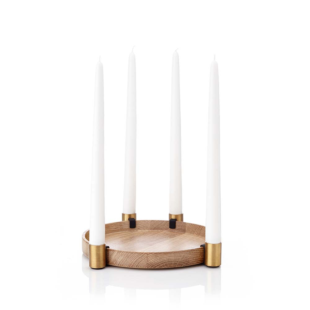 Luna, oak/brass