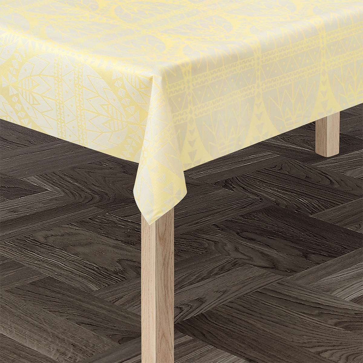 Påske Damask Akryldug gul, 140 cm*