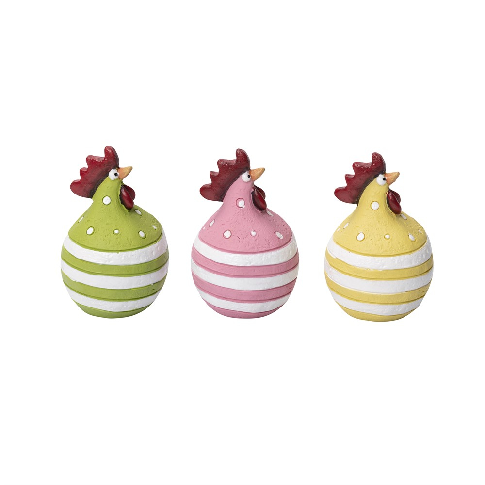 Hen Stribe 3stk green, pink, yellow H5,2 cm
