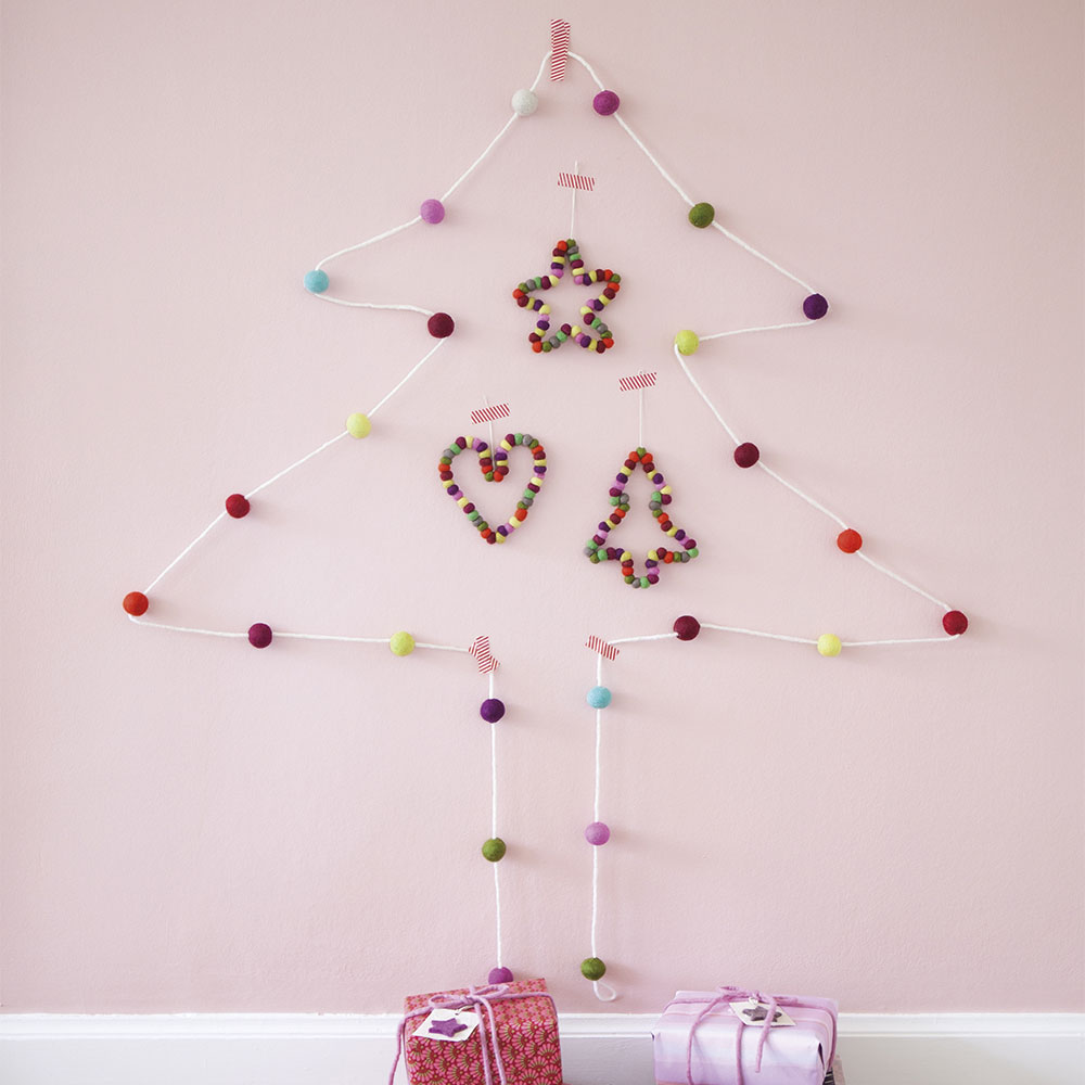 Ball Garland, guirlande m/ bolde, farverig 