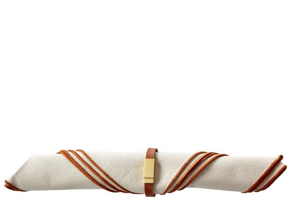 BITZ Servietringe 17 cm 4 stk. Sort/Brun*