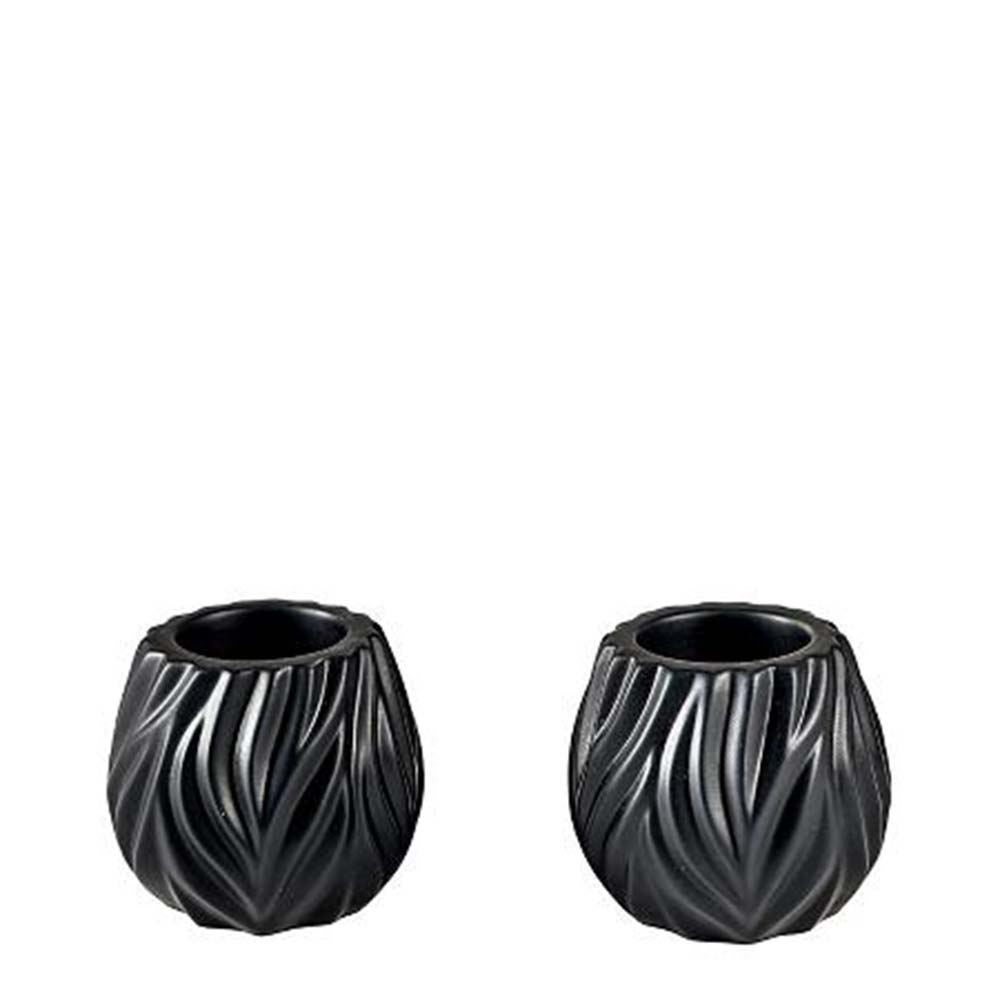 Morsø Flame Fyrfadsstage Dia. 8,3 x 6,8 cm 2 stk. Sort
