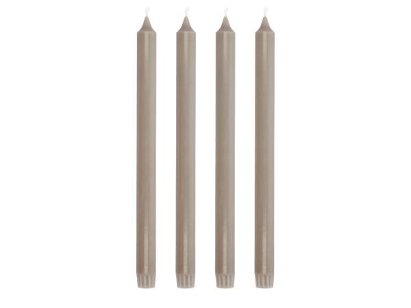 Kronelys Aia 30 cm 4 stk. Taupe Stearin