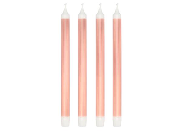 Kronelys Styles 29 cm 4 stk. Rød Stearin