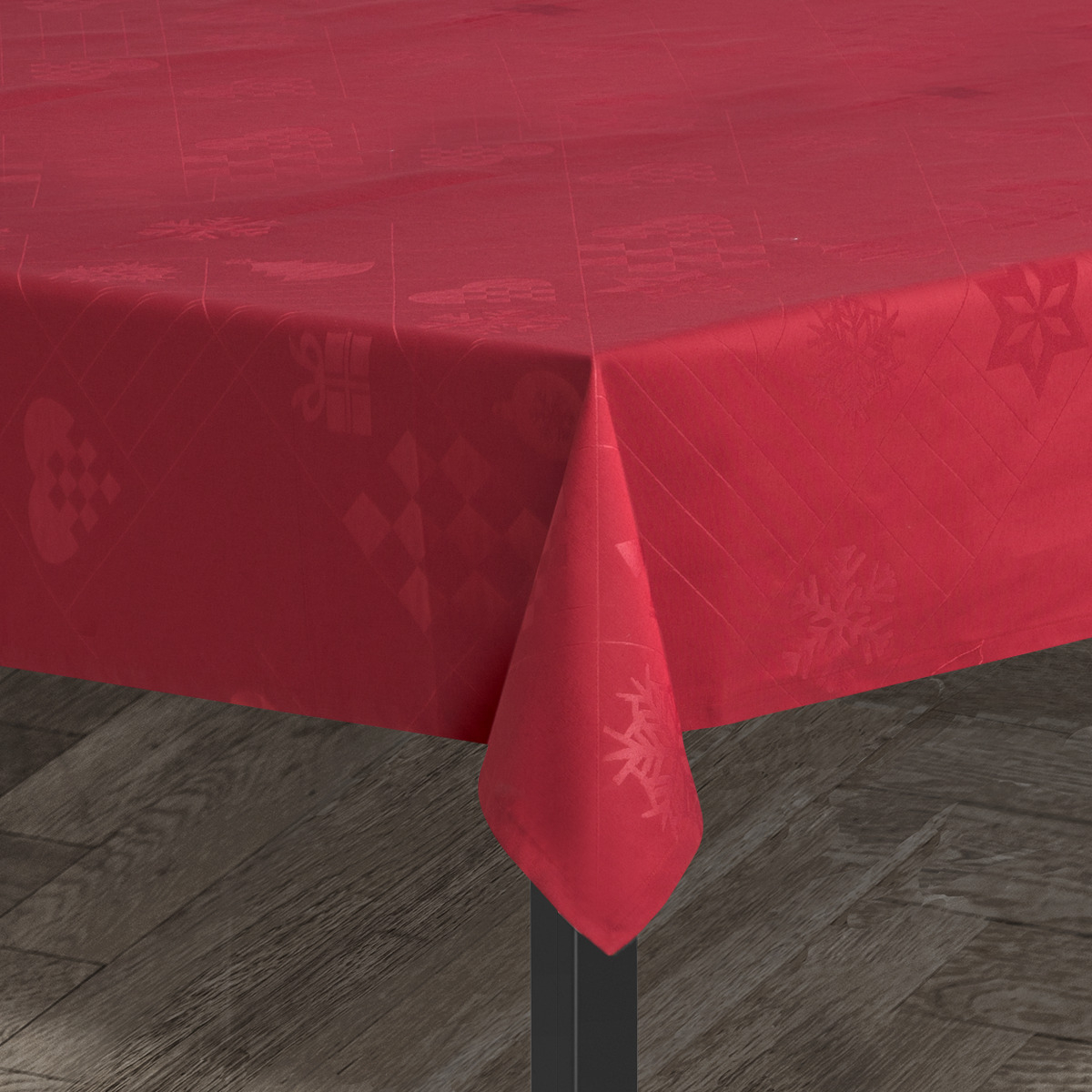 JUNA Natale Damaskdug rød 150x220 cm
