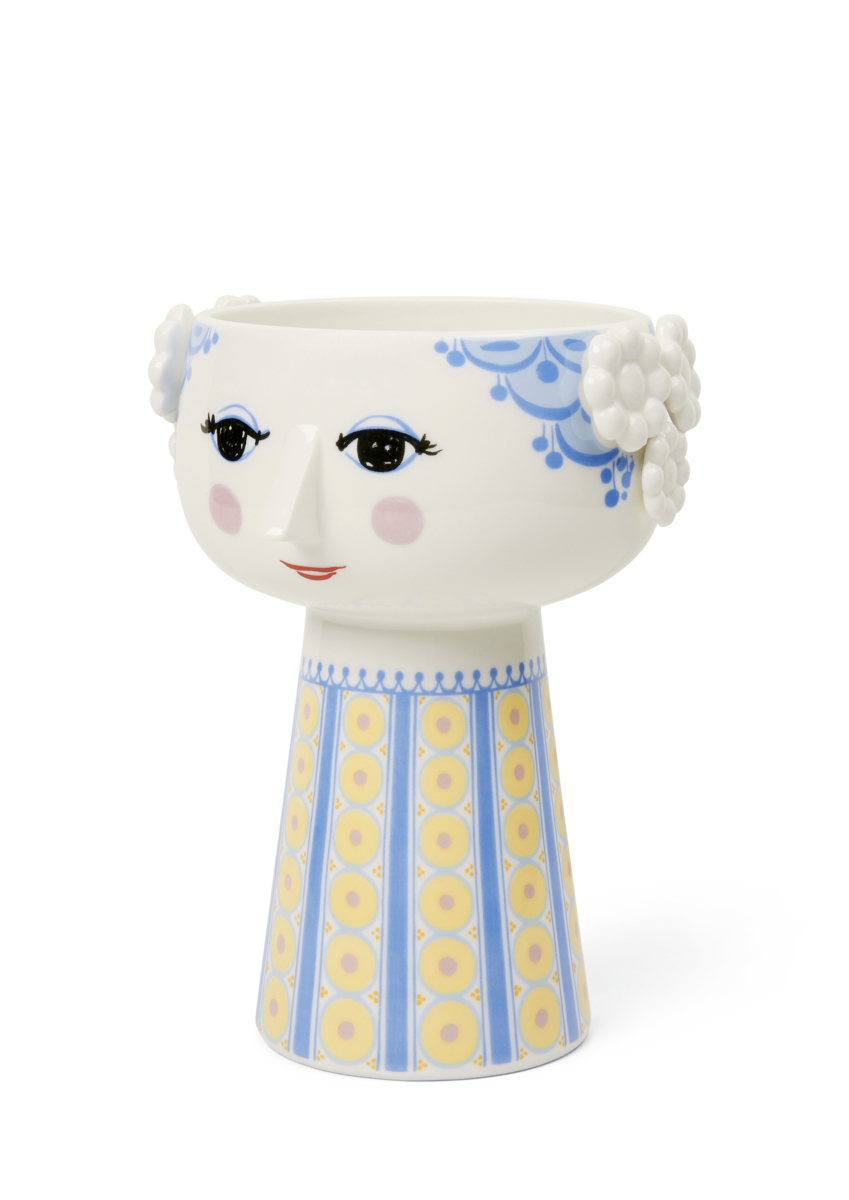 Eva Vase H18.5 cm blå