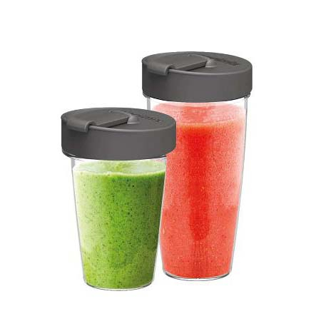 Magimix To-go bæger-sæt til blender, 2 dele Klar/Grå