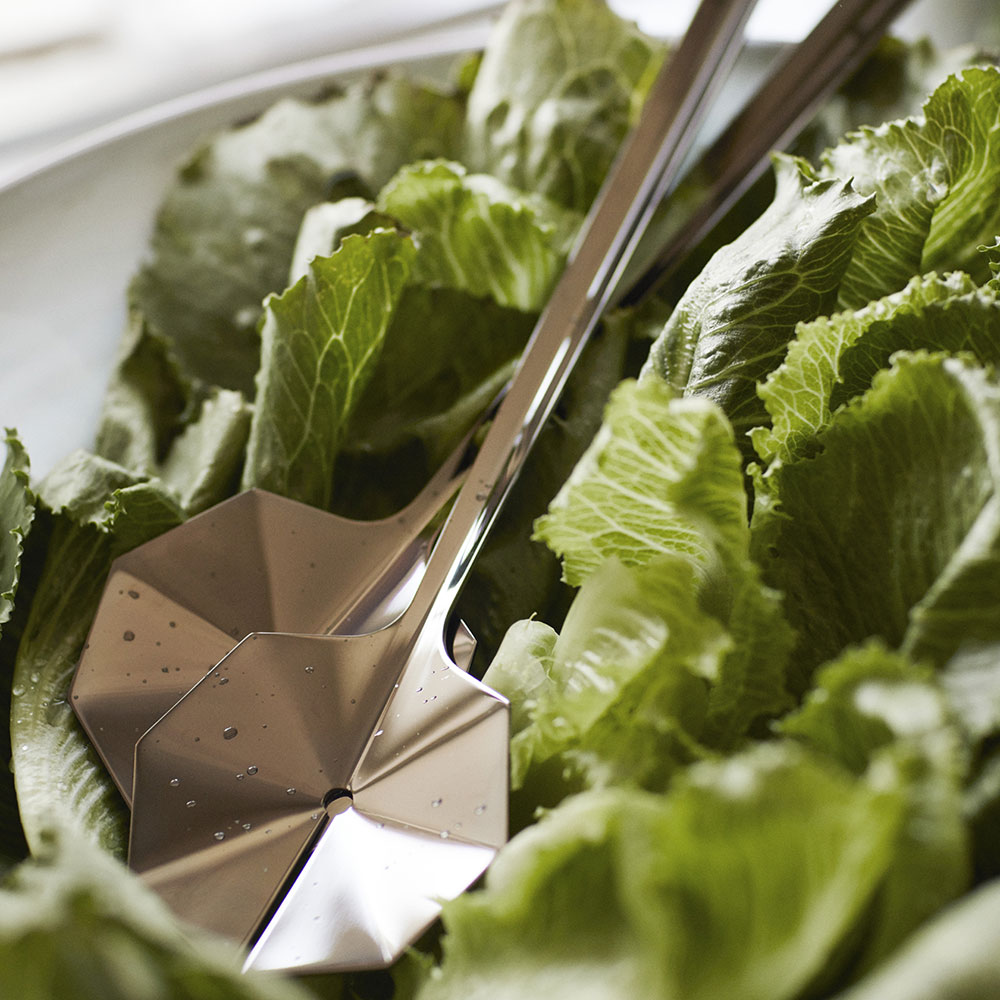 Leaf salatbestik, messing*