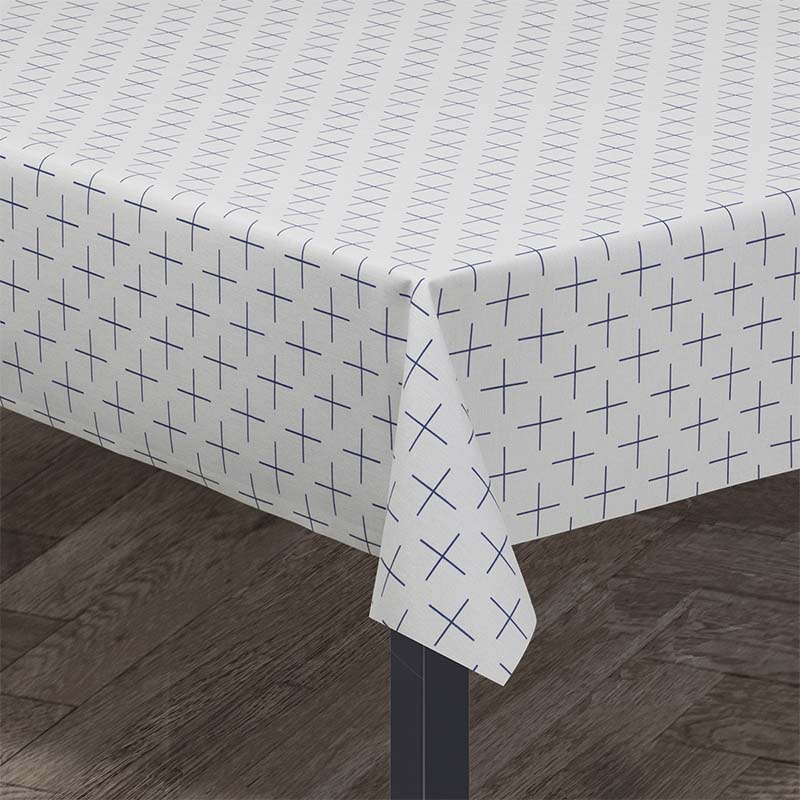 Antic Cross, Akryldug, 140, light grey/twilight blue*