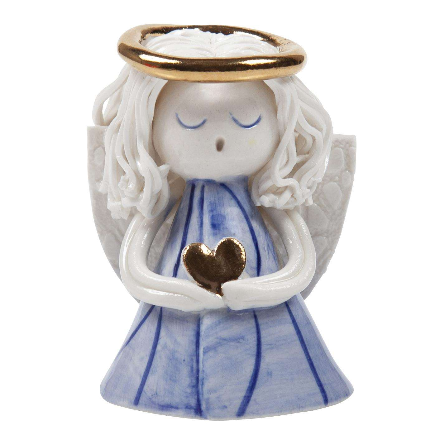 Engel Bianca blå, H.6,5cm