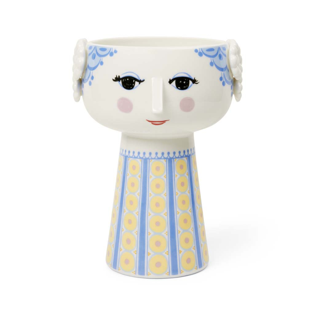 Eva Vase H18.5 cm blå